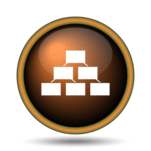 Organizational Chart Icon Internet Button White Background — Stock Photo, Image