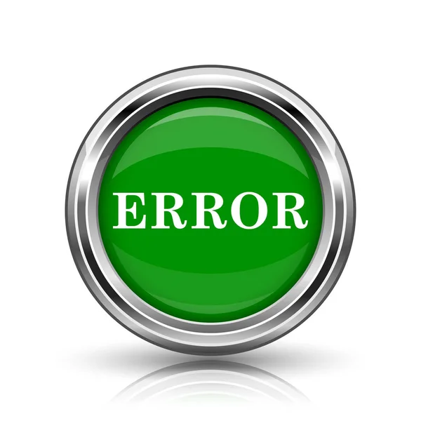 Error Icon Metallic Internet Button White Background — Stock Photo, Image