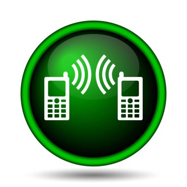 İletişim simgesi. Beyaz arka plan üzerinde Internet düğmesi