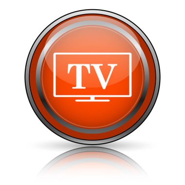 Beyaz arka plan üzerinde parlak parlak turuncu simge.