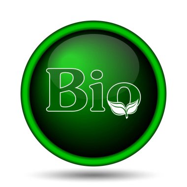 Biyo simgesi. Beyaz arka plan üzerinde Internet düğmesi