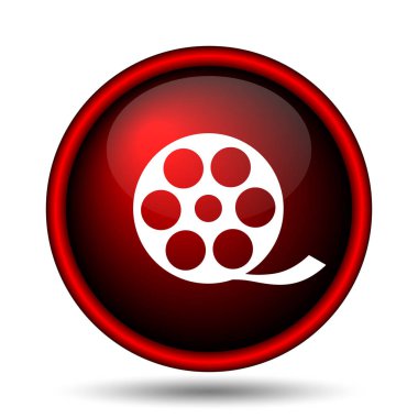 Video simgesi. Beyaz arka plan üzerinde Internet düğmesi