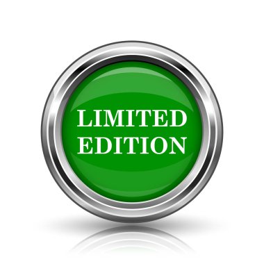 Sınırlı sayıda simgesi. Beyaz zemin üzerine metalik Internet düğmesi