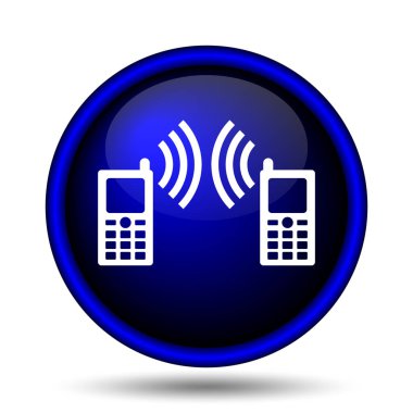 İletişim simgesi. Beyaz arka plan üzerinde Internet düğmesi