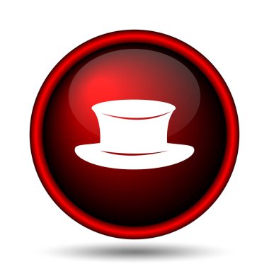 Şapka simgesi. Beyaz arka plan üzerinde Internet düğmesi