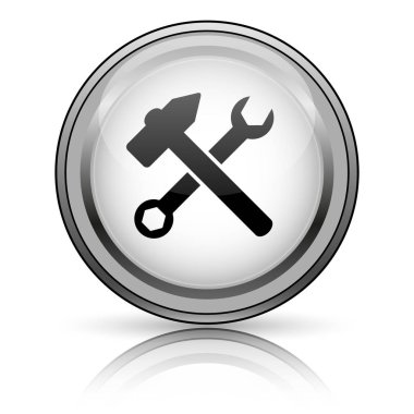 Araçlar simgesi. Beyaz arka plan üzerinde Internet düğmesi