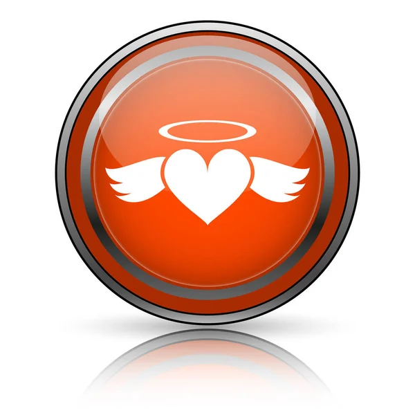 Kalp meleği simgesi — Stok fotoğraf