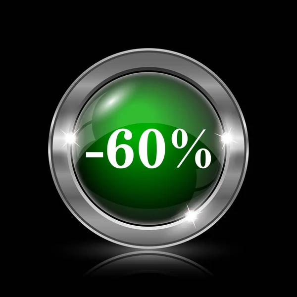 Ícone de desconto de 60 por cento — Fotografia de Stock