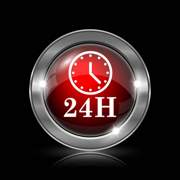 24 時間の時計のアイコン — ストック写真
