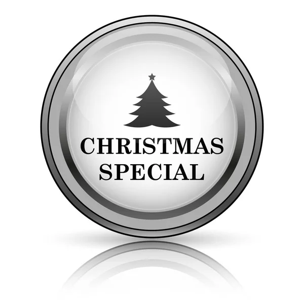 Специальная Икона Рождества Кнопка Интернет Белом Фоне — стоковое фото