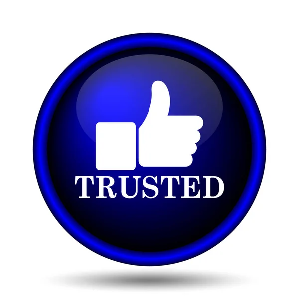 Trusted Icon Internet Button White Background — Stock Photo, Image