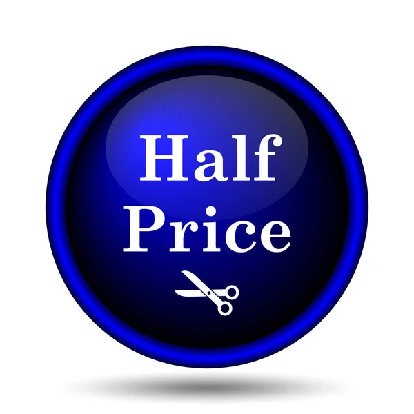 Half Price Icon Internet Button White Background — Stock Photo, Image