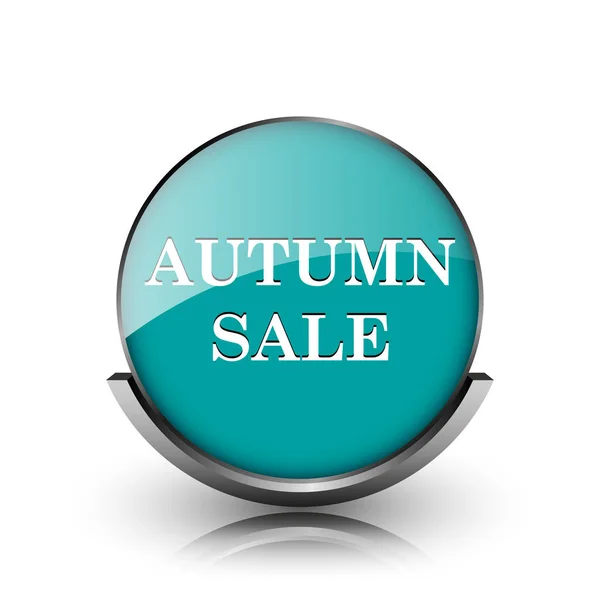 Autumn Sale Icon Metallic Internet Button White Background — Stock Photo, Image