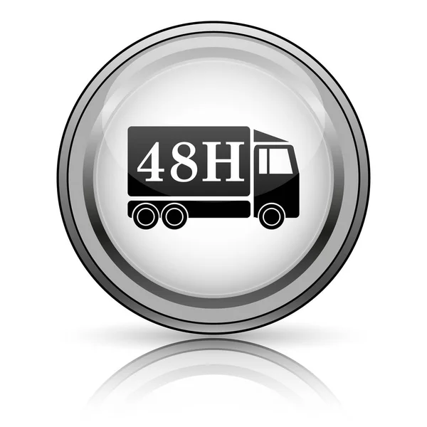 48h teslimat kamyonu simgesi — Stok fotoğraf