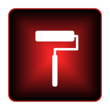 Silindir simgesi. Beyaz arka plan üzerinde Internet düğmesi