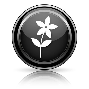 Beyaz arka planda siyah parlak simgesi