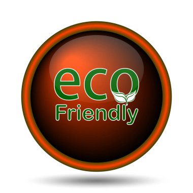 Eco dostu simgesi. Beyaz arka plan üzerinde Internet düğmesi