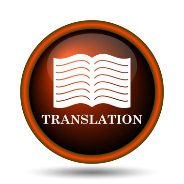 Çeviri kitap simgesi. Beyaz arka plan üzerinde Internet düğmesi