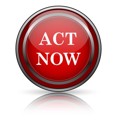 Beyaz zemin üzerine kırmızı parlak simge. Internet düğmesi.