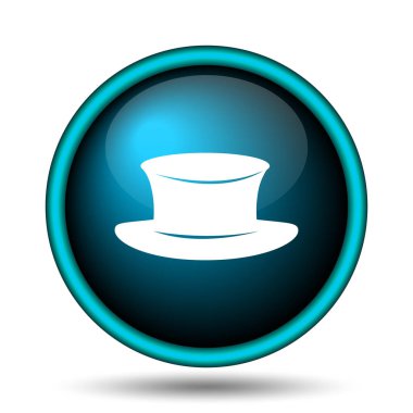 Şapka simgesi. Beyaz arka plan üzerinde Internet düğmesi