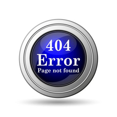 404 hata simgesi. Beyaz arka plan üzerinde Internet düğmesi