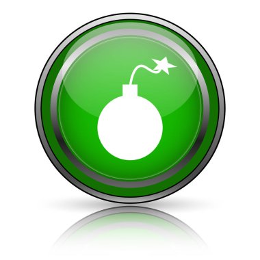 Beyaz arkaplanda parlak simge