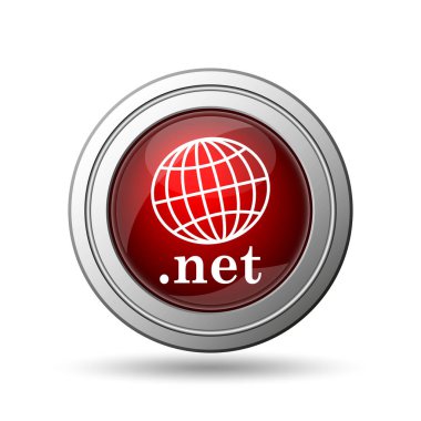 .NET simgesi. Beyaz arka plan üzerinde Internet düğmesi