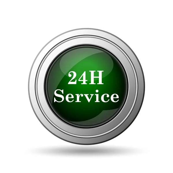 24H Service Ikone Internet Taste Auf Weißem Hintergrund — Stockfoto