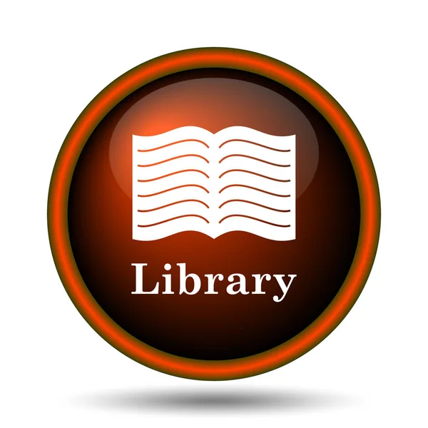 Library Icon Internet Button White Background — Stock Photo, Image