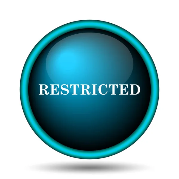 Restricted Icon Internet Button White Background — Stock Photo, Image