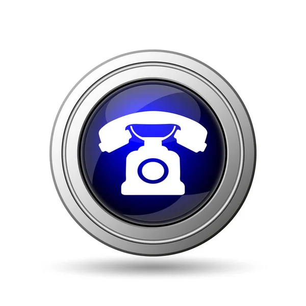 Telefon Symbol Internet Taste Auf Weißem Hintergrund — Stockfoto