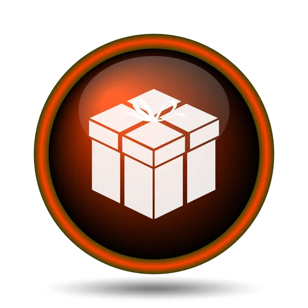 Gift Icon Internet Button White Background — Stock Photo, Image