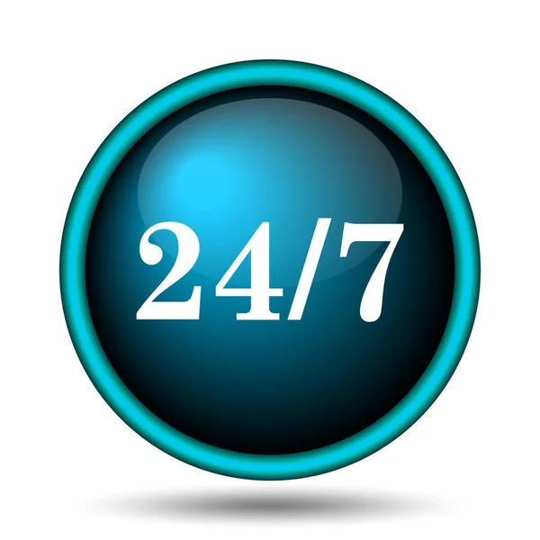 24 7 icono —  Fotos de Stock