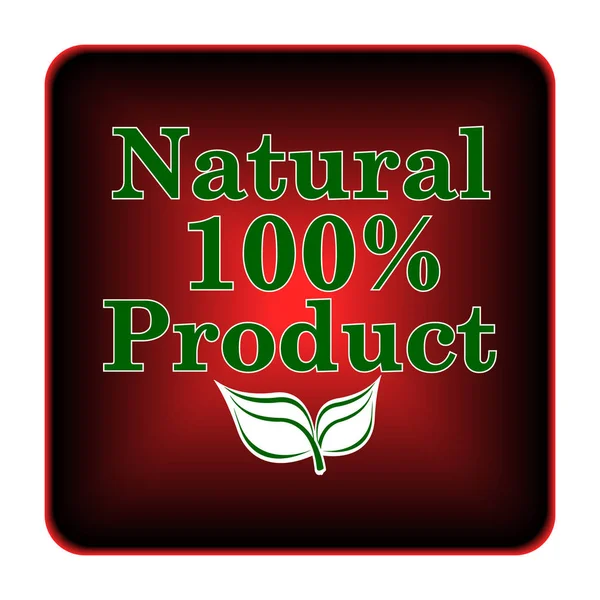 Icono 100 Natural Del Producto Botón Internet Sobre Fondo Blanco —  Fotos de Stock