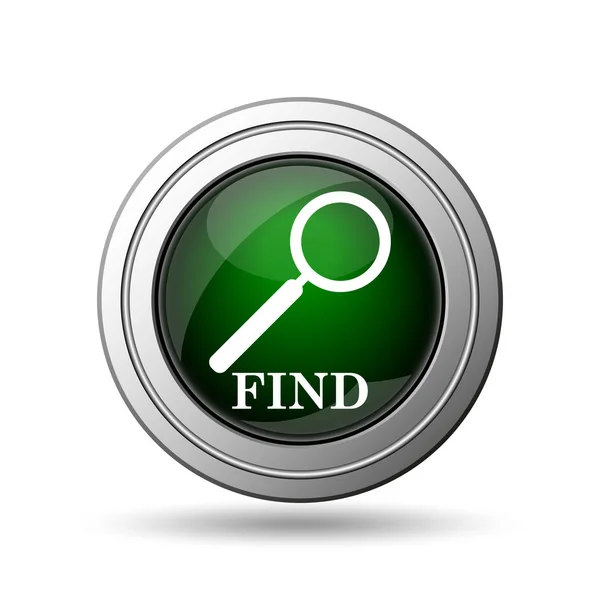 Find Icon Internet Button White Background — Stock Photo, Image