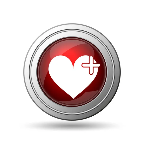 Coração com ícone de cruz — Fotografia de Stock