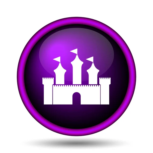 Castle Icon Internet Button White Background — Stock Photo, Image