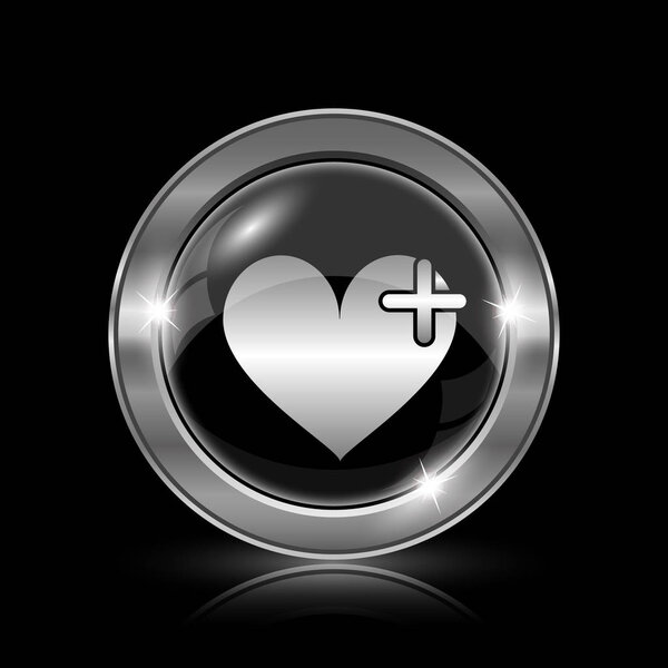 Heart with cross icon