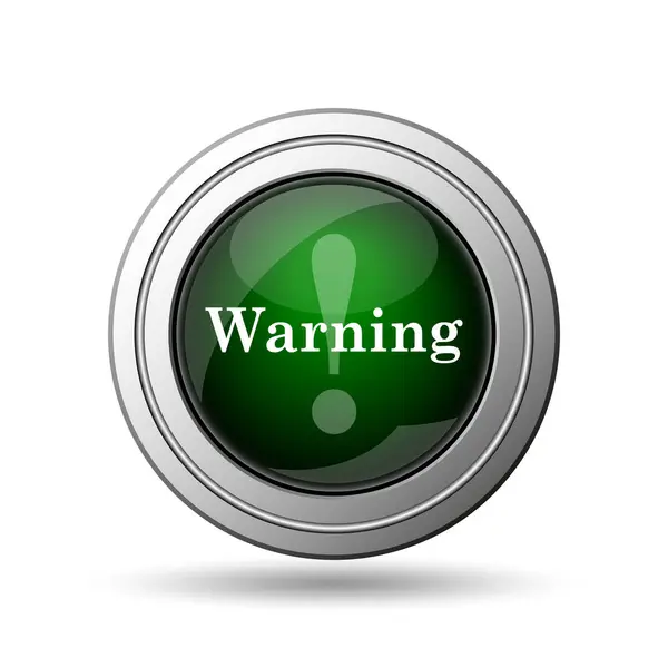 Εικονίδιο Προειδοποίησης Κουμπί Internet Άσπρο Φόντο — Φωτογραφία Αρχείου