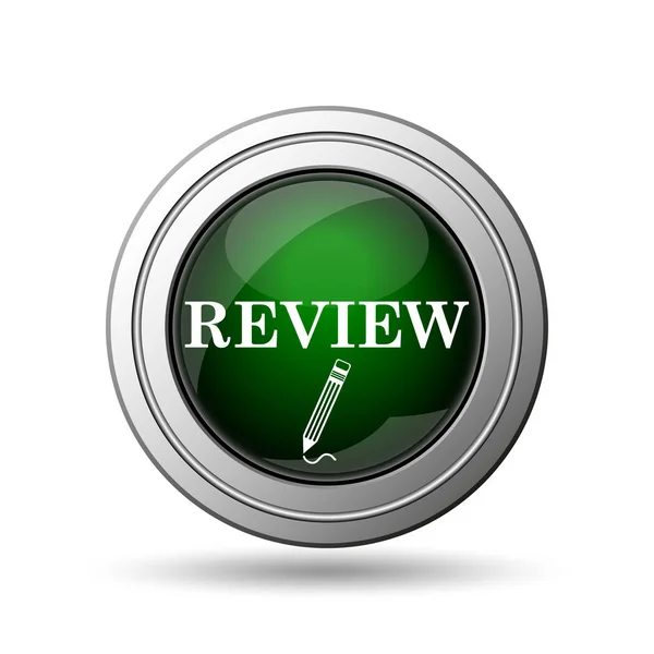 Review Icon Internet Button White Background — Stock Photo, Image