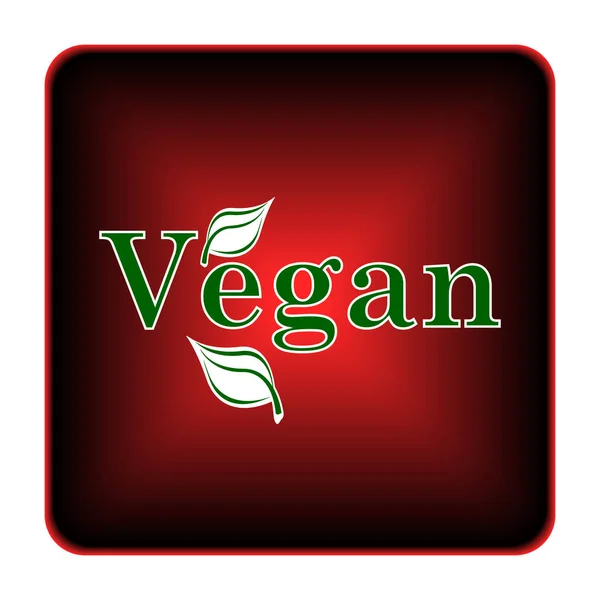 Ícone Vegan Botão Internet Fundo Branco — Fotografia de Stock