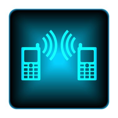 İletişim simgesi. Beyaz arka plan üzerinde Internet düğmesi