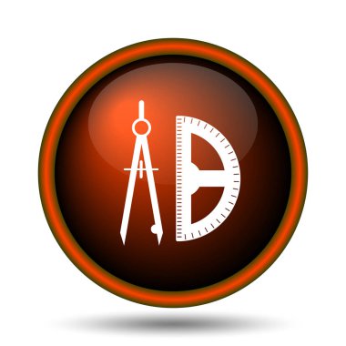 E-öğrenme simgesi. Beyaz arka plan üzerinde Internet düğmesi