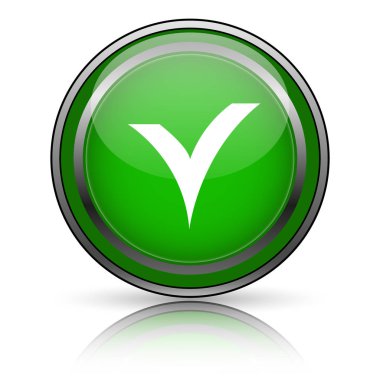 Beyaz arkaplanda parlak simge