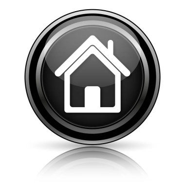 Beyaz arka planda siyah parlak simgesi