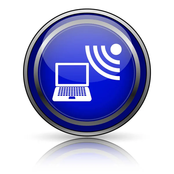 Wireless laptop icon — Stock Photo, Image