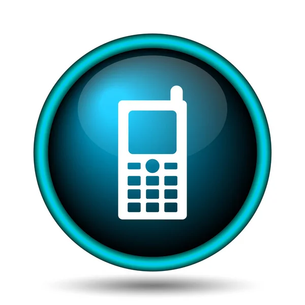 Значок Мобильного Телефона Кнопка Интернет Белом Фоне — стоковое фото