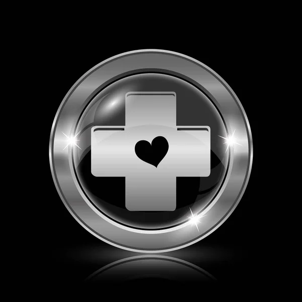 Cruz con icono del corazón — Foto de Stock
