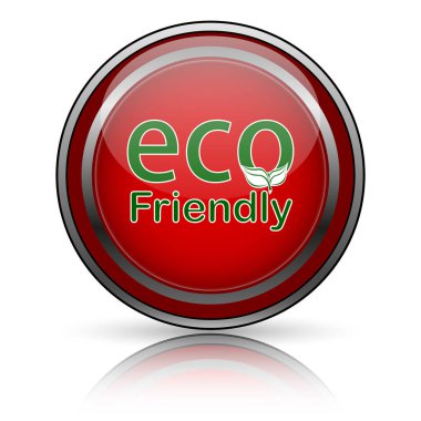 Beyaz zemin üzerine kırmızı parlak simge. Internet düğmesi.