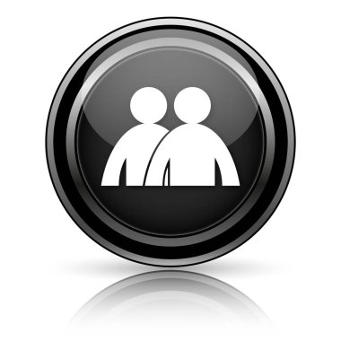 Beyaz arka planda siyah parlak simgesi